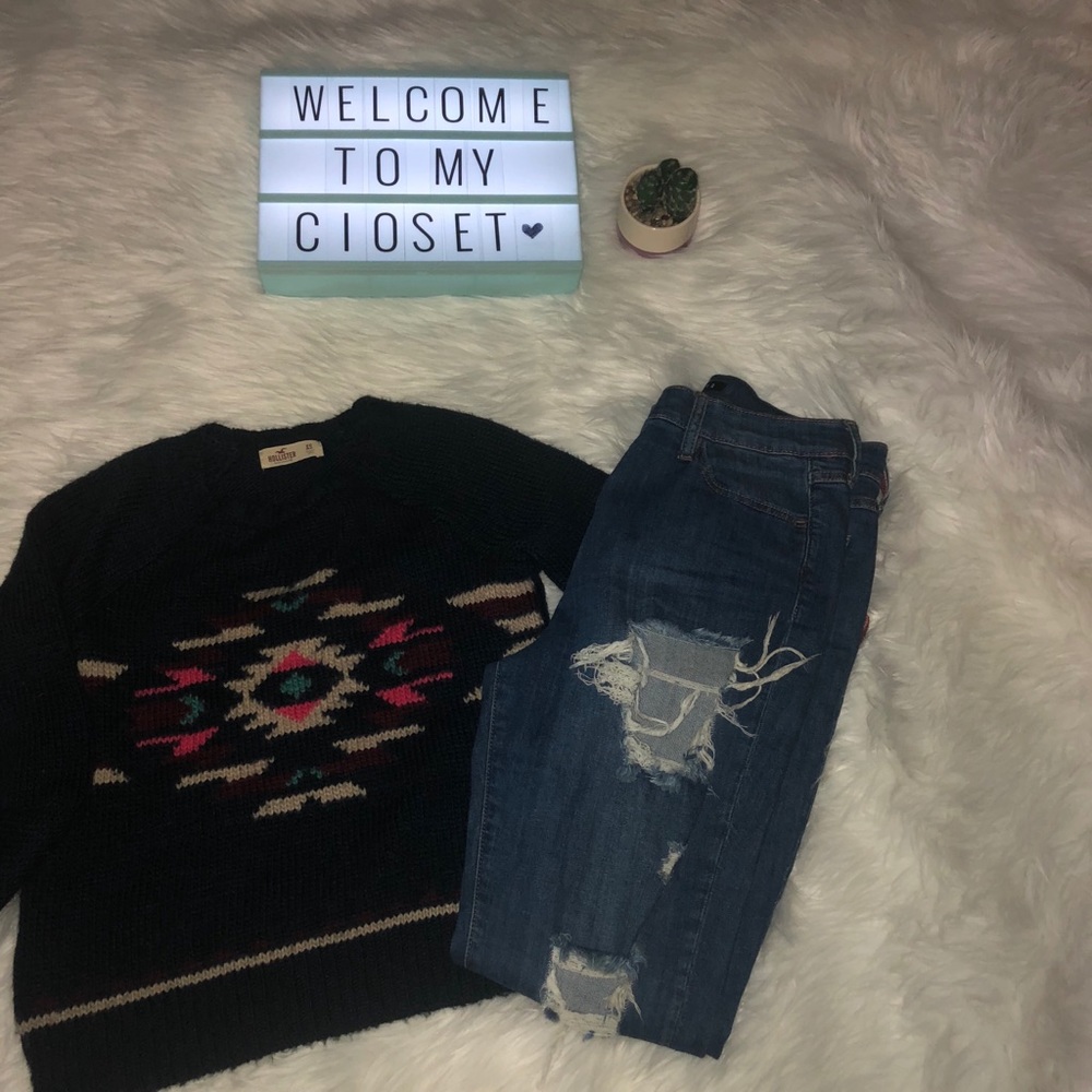 Hollister tribal print sweaters